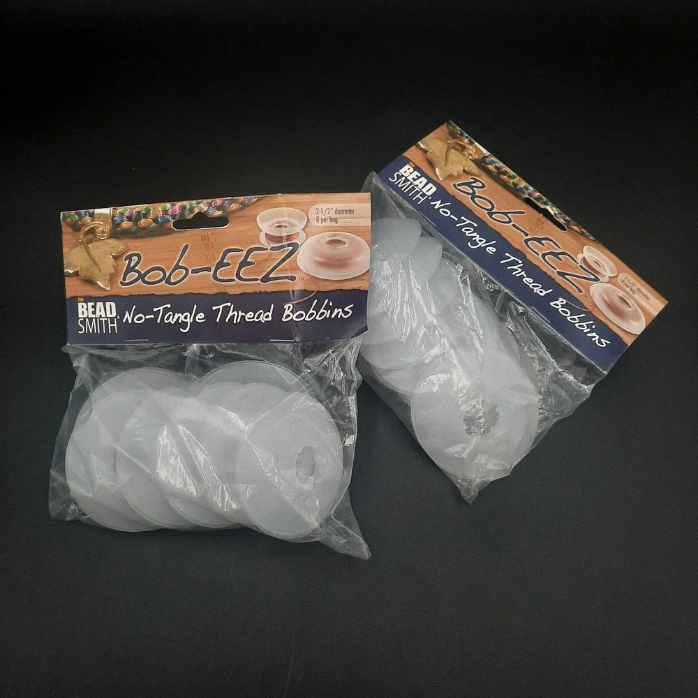 Bead Smith Bob EEZ No Tangle Thread Bobbins 2.5 Inch Diameter 8 Per Bag‎ Macrame